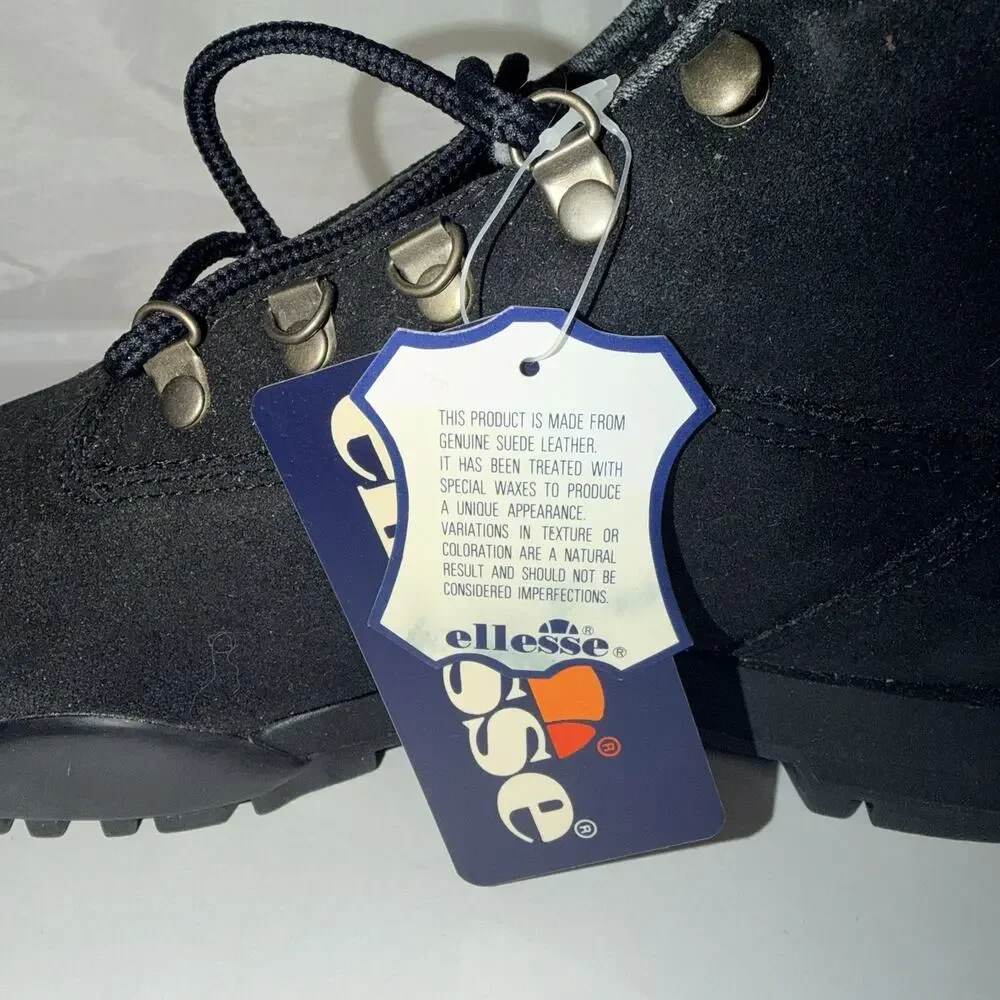 Ellesse Black Suede Leather Hiking Chukka Boots Men’s 8.5M - Picture 3 of 10